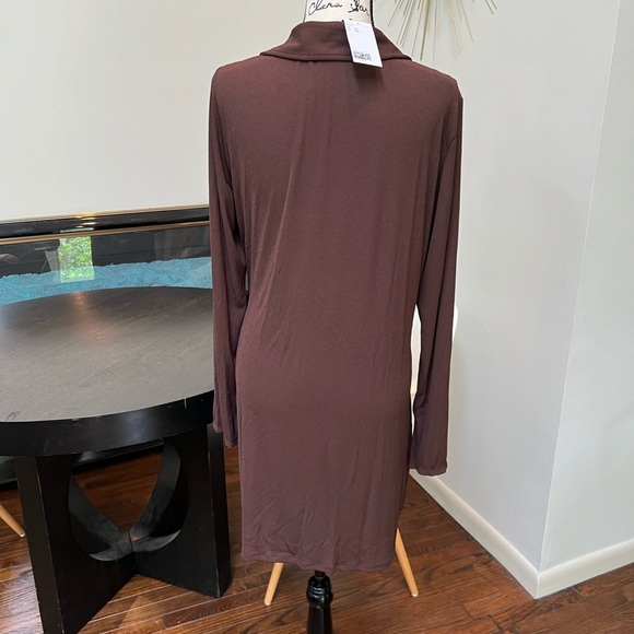 NWT H &M Divided Brown Wrap Dress. Size XXL - Picture 3 of 7